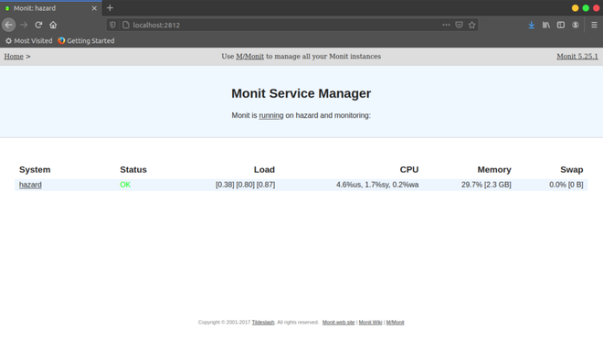 monit start stop daemon example