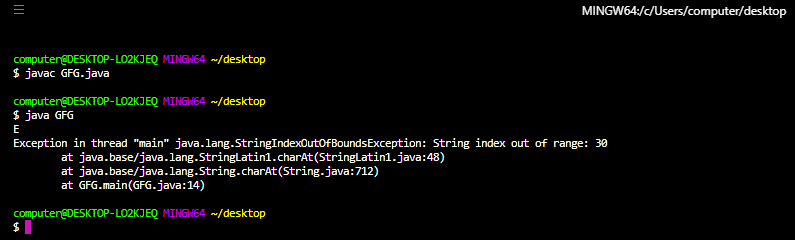 Difference Between Stringindexoutofboundsexception And  Arrayindexoutofboundsexception In Java - Geeksforgeeks