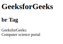 HTML <br> Tag - GeeksforGeeks