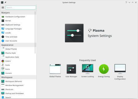 Graphical Settings of Manjaro Linux