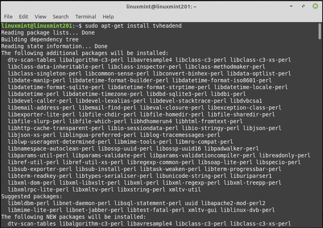 Install Open Source TV Streaming Server TvHeadend in Linux Mint