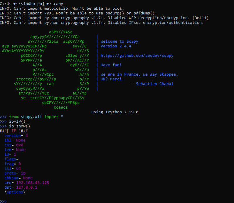 python installing scapy