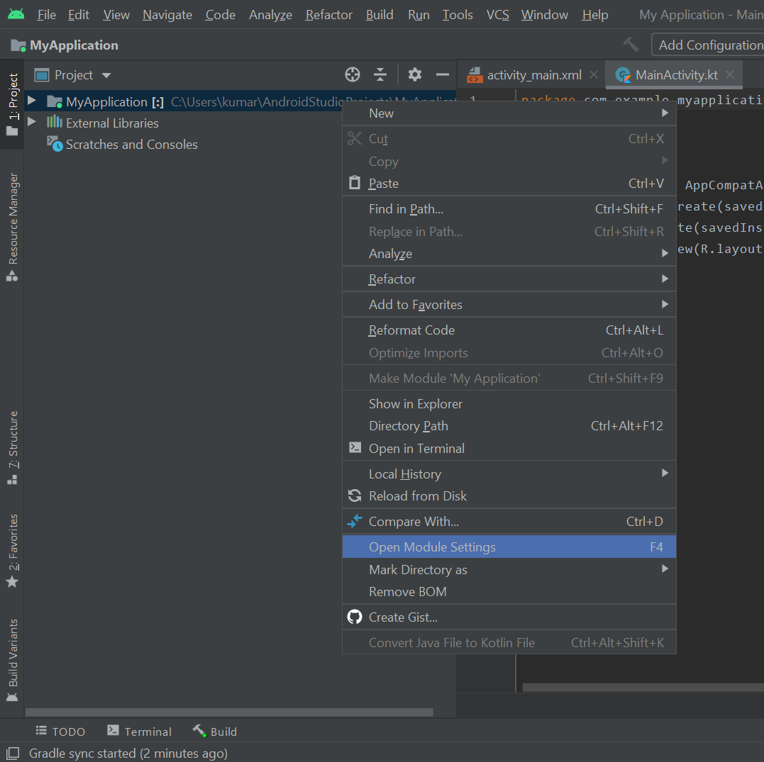 easiest way to use android studio