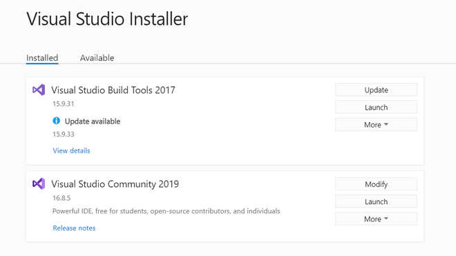 visual studio 2019 community vs professional