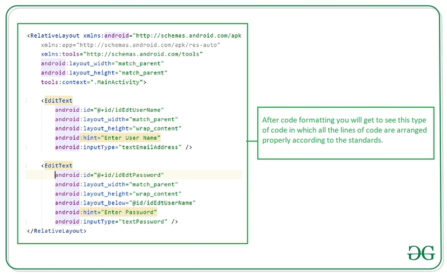 Different Ways to Format Code in Android Studio - GeeksforGeeks