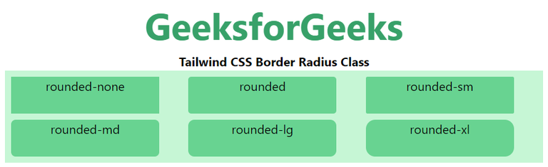 Tailwind Css Border Radius Geeksforgeeks