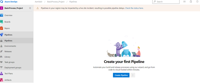 Microsoft Azure - Create Project in Azure Devops using Basic Process ...