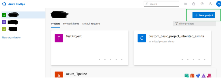 Microsoft Azure - Create Project in Azure Devops using Basic Process ...