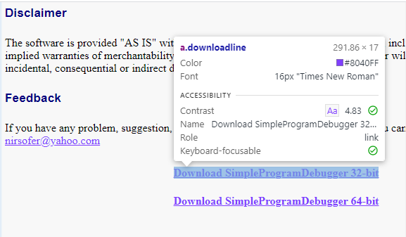 SimpleProgramDebugger - Simple program debugger that shows all