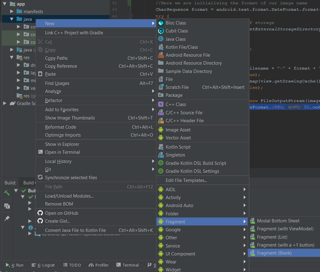 android studio toast from button click inside fragment