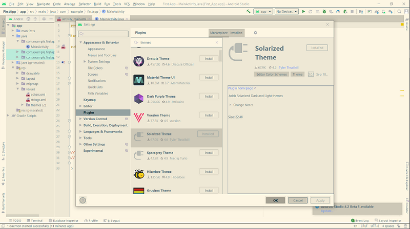 android studio themes icls download