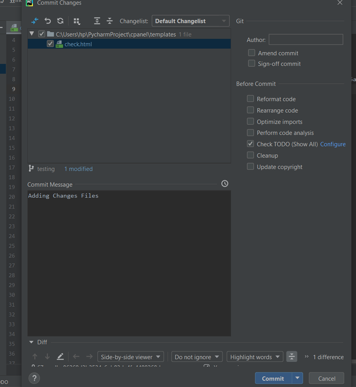 How to Push Code to Github using Pycharm?