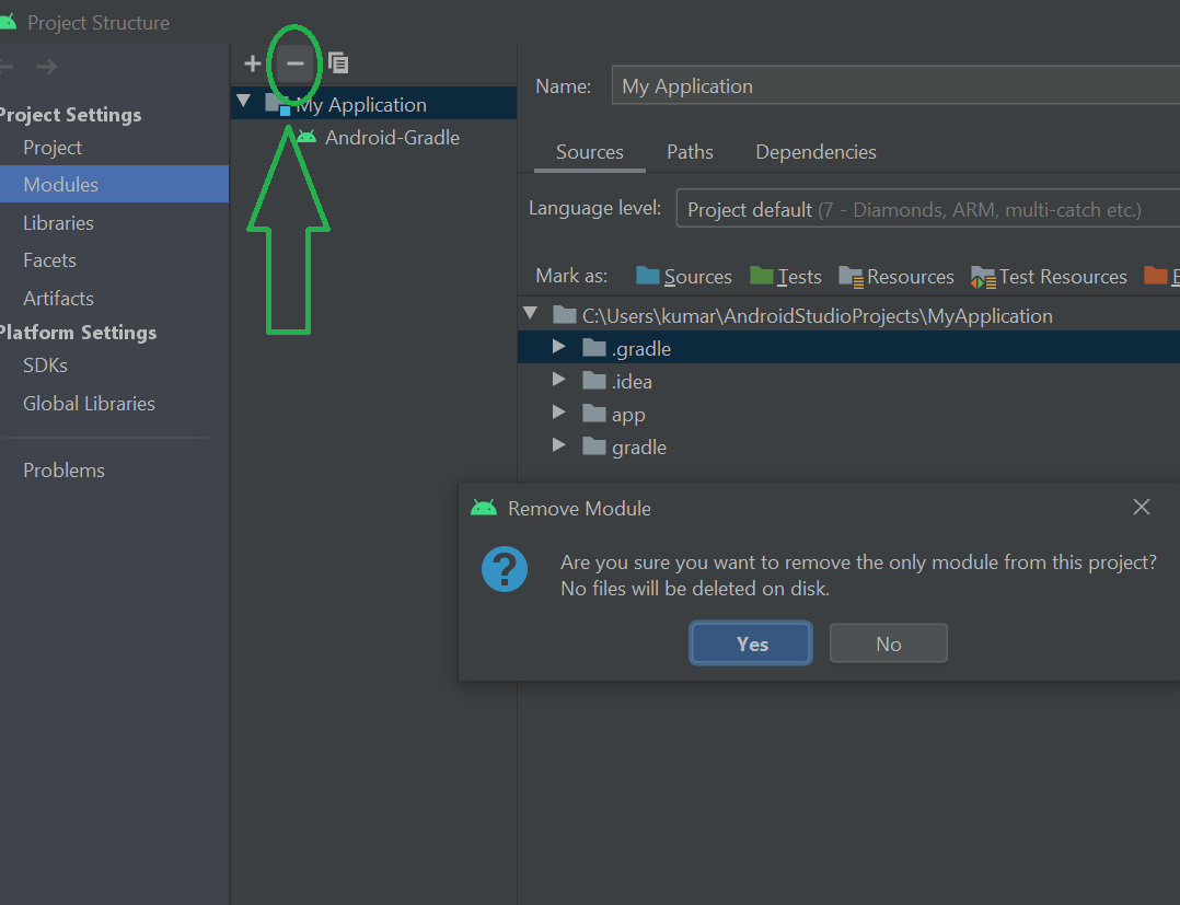 Different Ways to Delete a Module in Android Studio - GeeksforGeeks