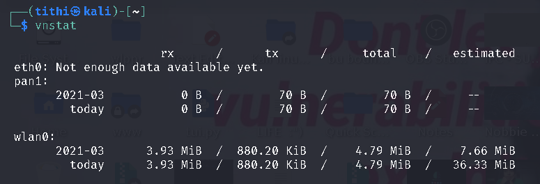 Linux vnstat a Console Network Traffic Monitoring Tool