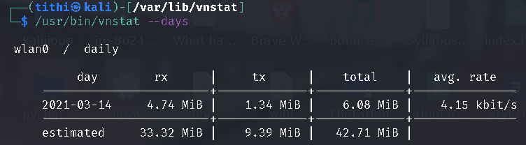 Linux vnstat a Console Network Traffic Monitoring Tool