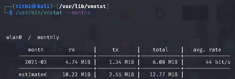 Linux vnstat a Console Network Traffic Monitoring Tool