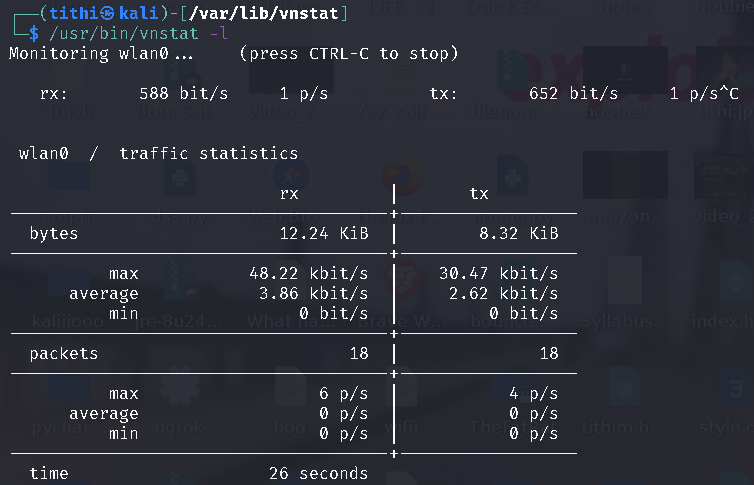 Linux vnstat a Console Network Traffic Monitoring Tool