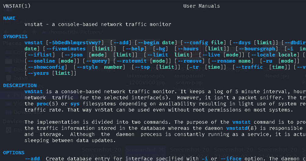 Linux vnstat a Console Network Traffic Monitoring Tool