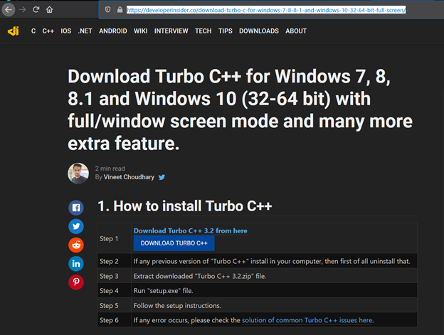 turbo c free download full version