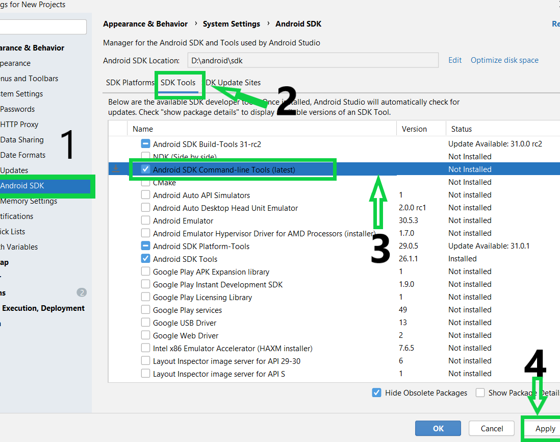 How to Fix “Failed to install the following Android SDK packages as some  licenses have not been accepted” Error in Android Studio? - GeeksforGeeks