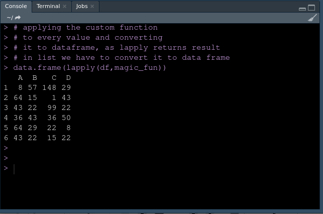 Apply function to every value in R dataframe GeeksforGeeks