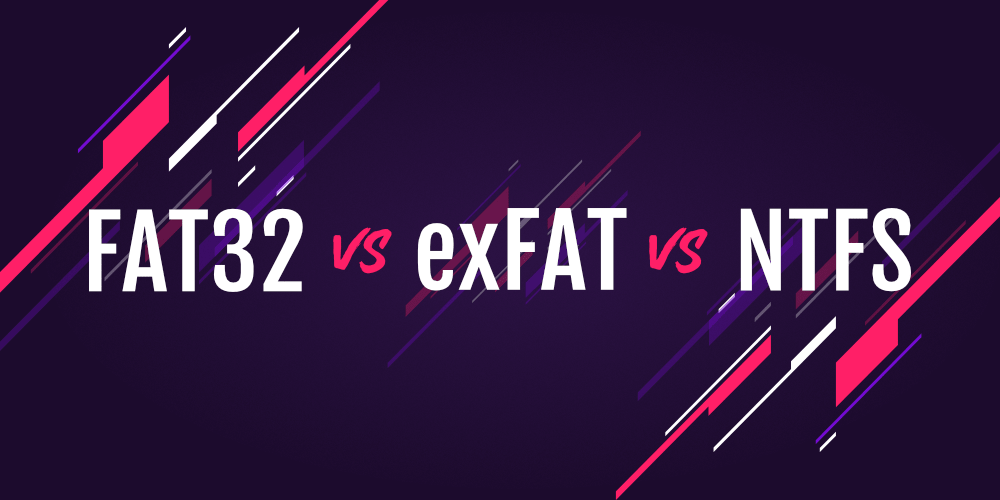 Difference between FAT32, exFAT, and NTFS File System