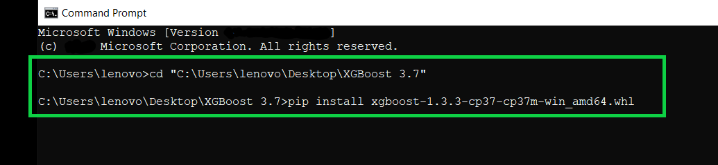 pip install xgboost