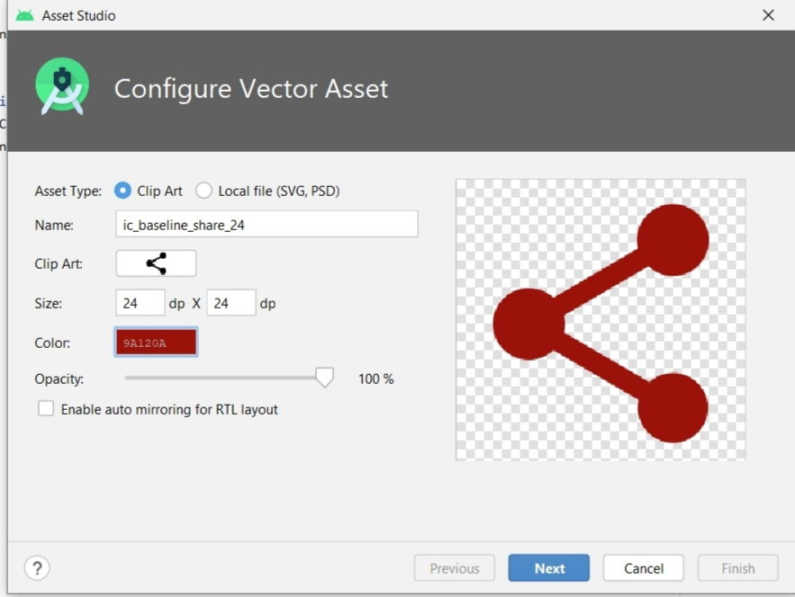 android studio icon svg