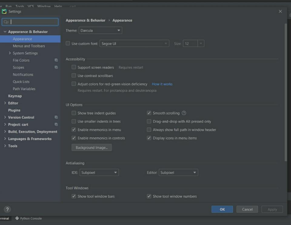 How to Change Theme in PyCharm IDE? - GeeksforGeeks