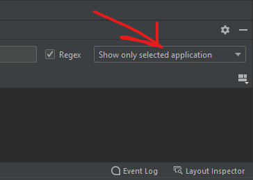 how to display android studio logcat