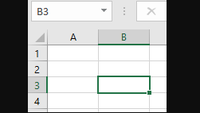Active Cell B3