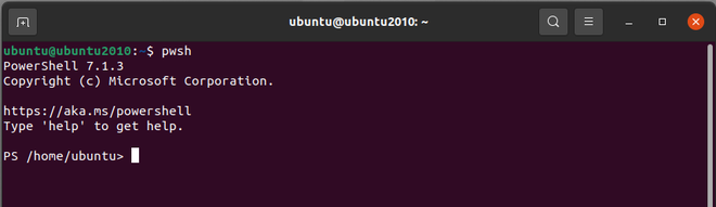 running powershell in linux