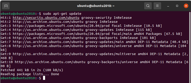 sudo apt get update windows equivalent