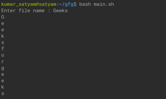 Shell Script To Read Data From A File - Geeksforgeeks
