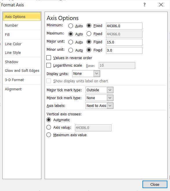 Axis Options