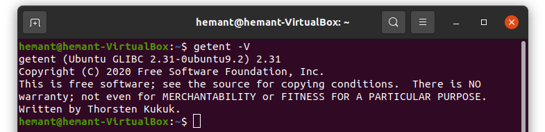 getennt command in linux