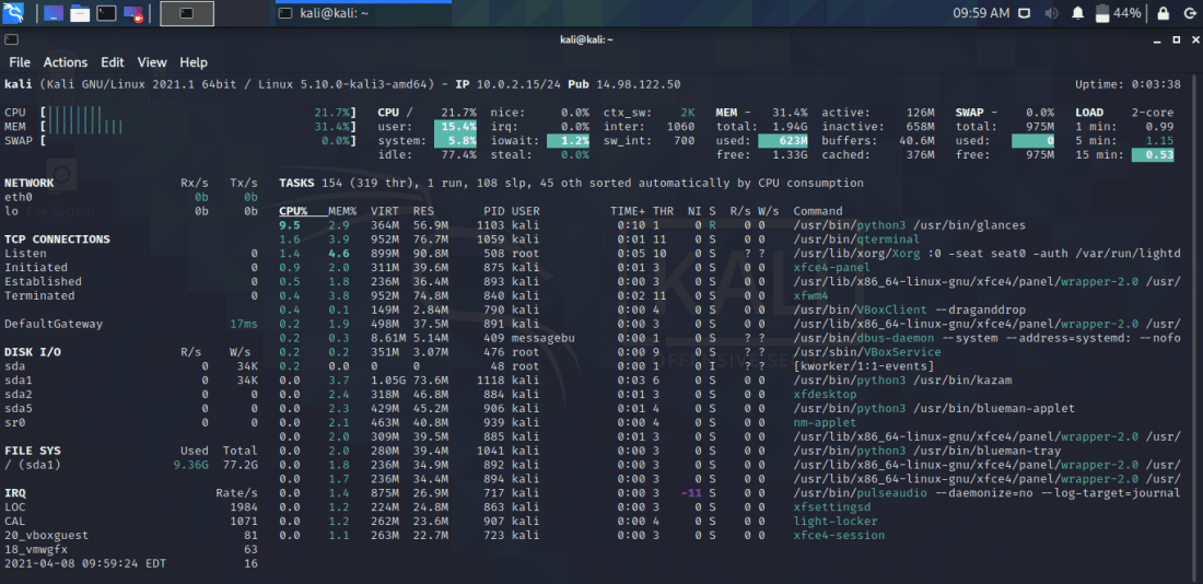 Use Glances to Monitor Remote Linux in Web Server Mode