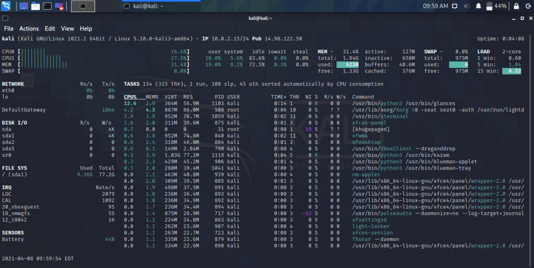 Use Glances to Monitor Remote Linux in Web Server Mode