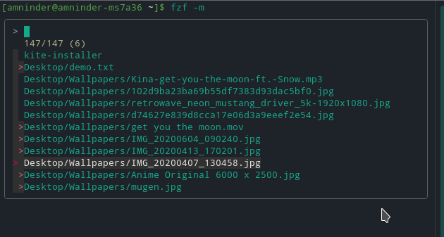 Fzf a Quick Fuzzy File Search from Linux Terminal