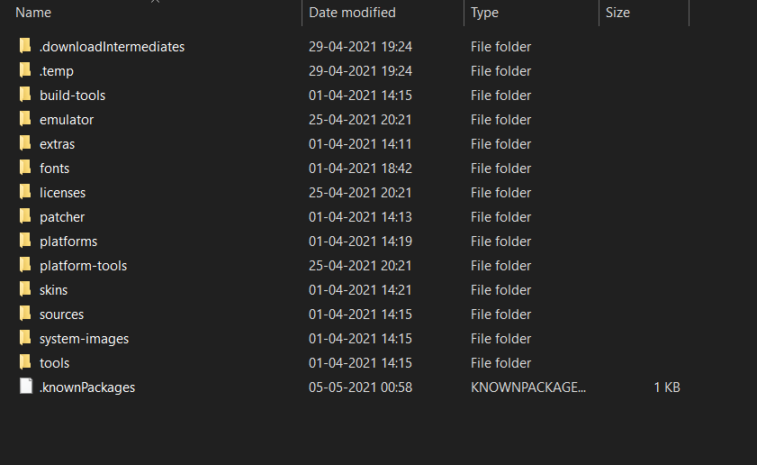 android sdk folder