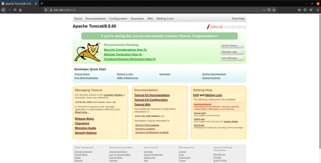 Installing Apache Tomcat 8: