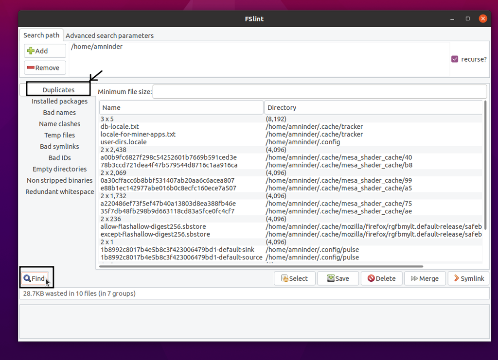How to Find and Remove Duplicate Files in Linux Using ‘FSlint’ Tool ...