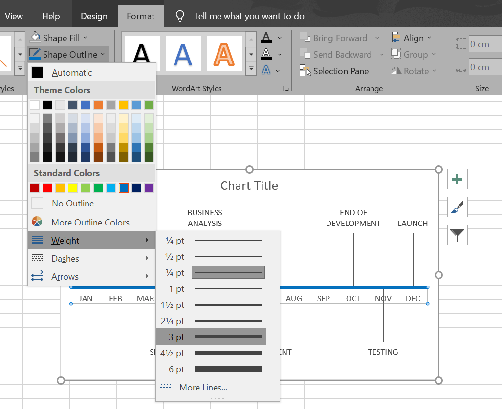 How To Create A Timeline Or Milestone Chart In Excel Geeksforgeeks