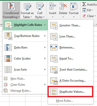 Select Duplicates values.