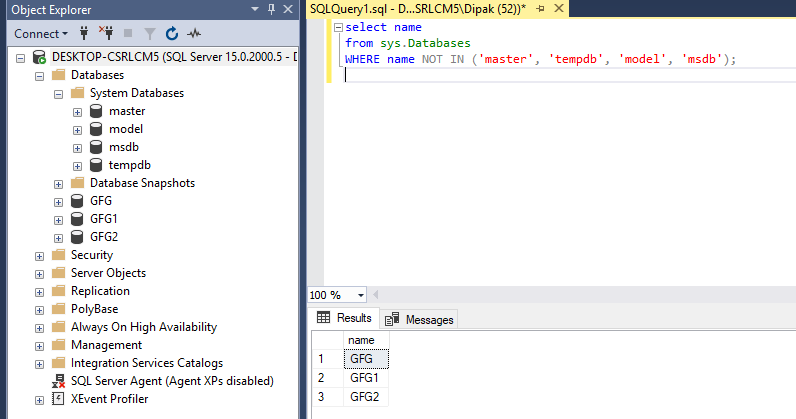 Antwort How do I list all Databases in SQL? Weitere Antworten – How do ...