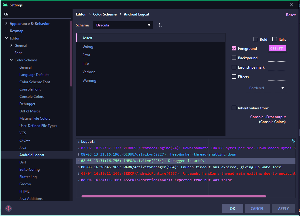 How to Change Color of Logcat in Android Studio? - GeeksforGeeks