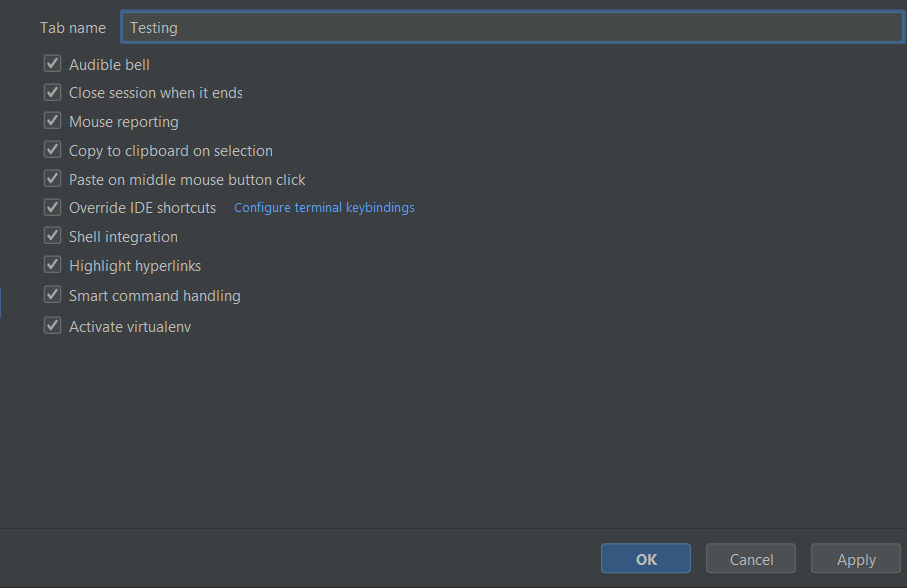 pycharm terminal