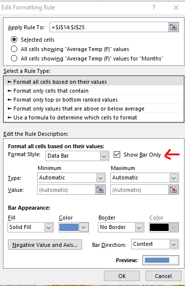 Edit Formatting Rule