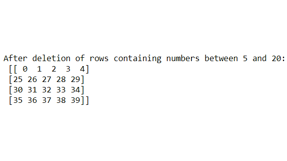 How to remove rows from a Numpy array based on multiple conditions