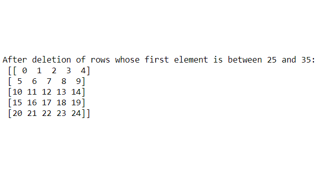 How to remove rows from a Numpy array based on multiple conditions